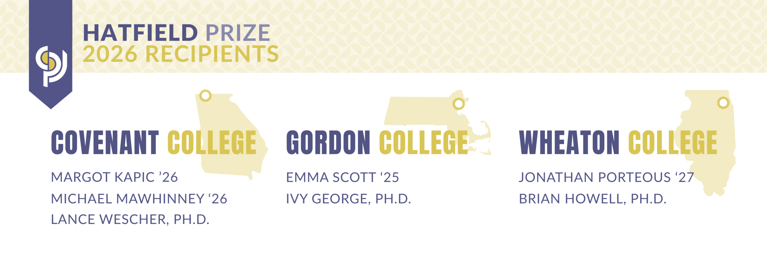 2026 Hatfield Prize Recipients